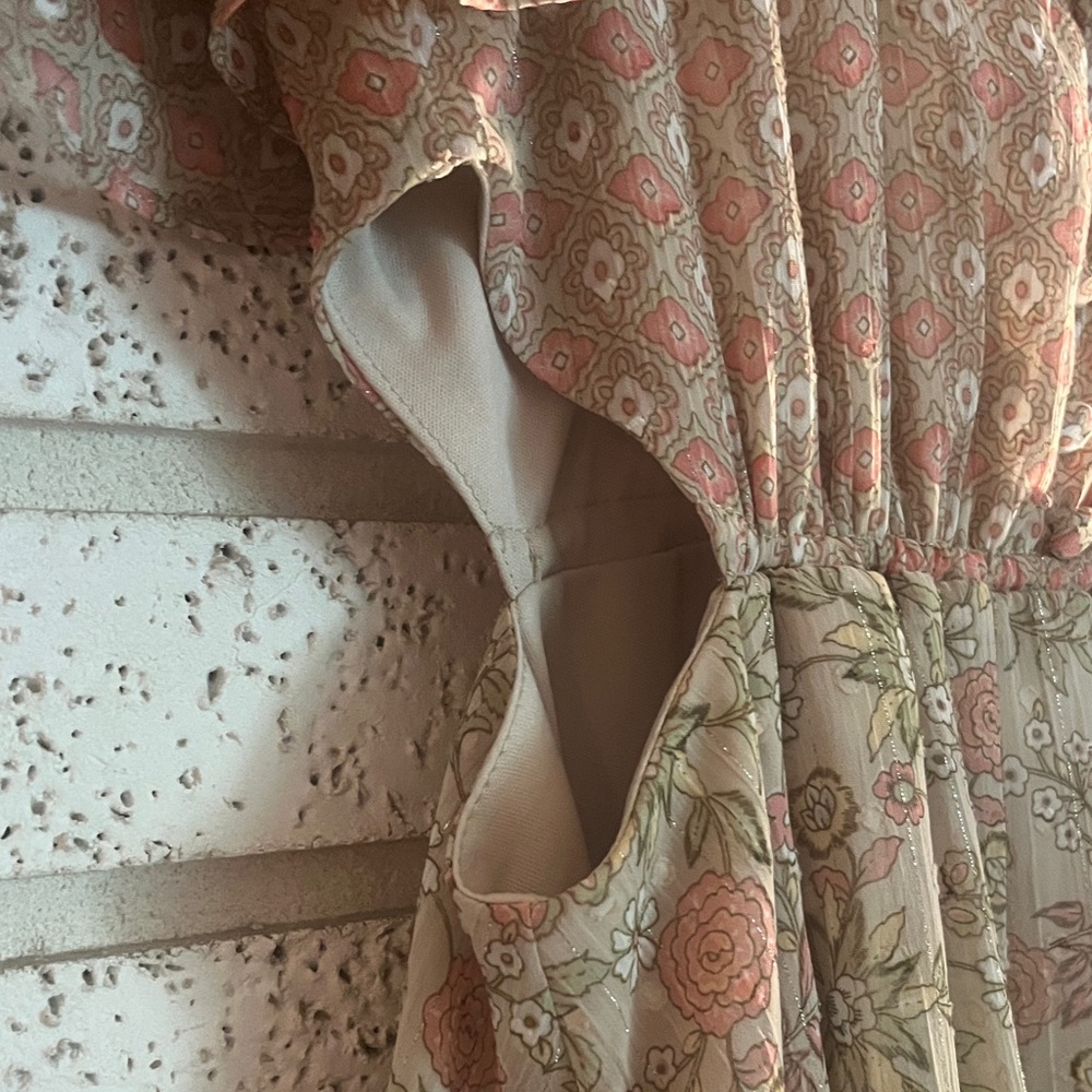 Taylor Peach Floral Maxi Dress - Picture 4 of 5